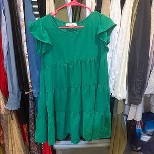 Vine & Love Emerald Green Kids Dress